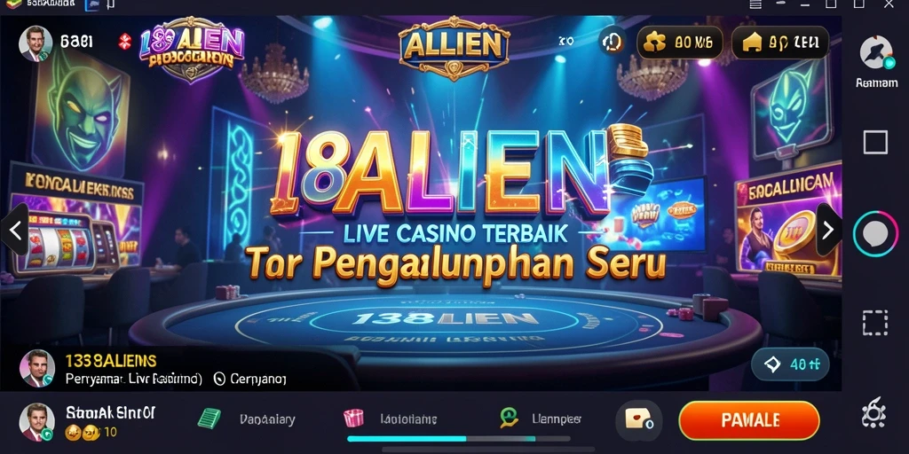 Screenshot gameplay 138ALIEN menampilkan dealer langsung dan suasana kasino yang nyata.