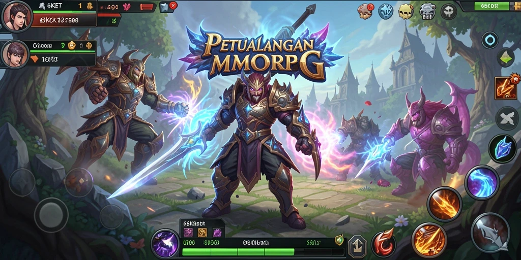Tampilan gameplay yang mendebarkan di dunia MMORPG.