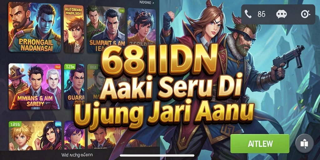 Screenshot utama menampilkan aksi seru dalam gameplay 68IDN.