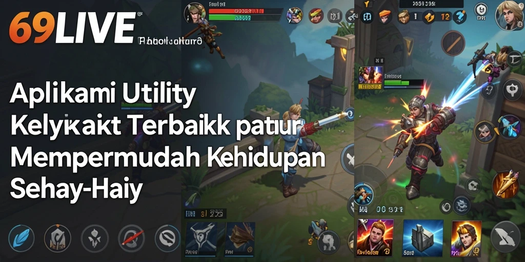 Screenshot utama 69LIVE menampilkan fitur-fitur aplikasi Utility yang bermanfaat.