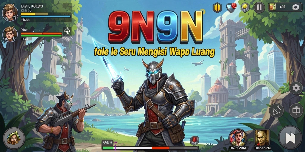 Screenshot tampilan gameplay <strong>9N9N</strong> yang menunjukkan aktivitas Idle