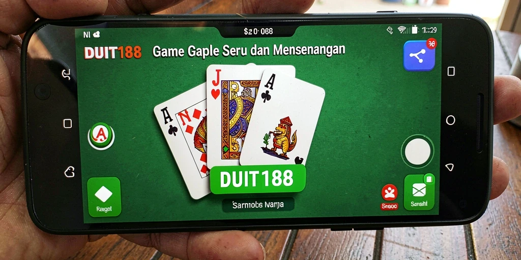 Tangkapan layar menampilkan gameplay seru Gaple di DUIT188.