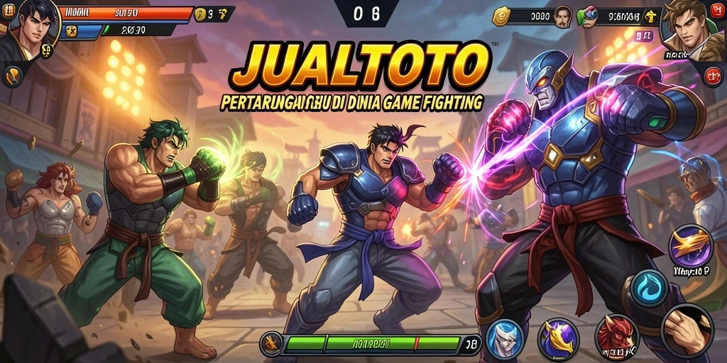 Screenshot JUALTOTO menampilkan aksi bertarung yang dinamis dan grafis menawan.