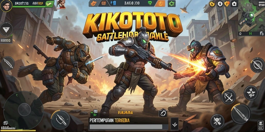 Screenshot menampilkan aksi seru dalam gameplay Battle Royale.