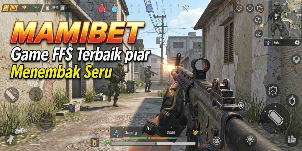 Tangkapan layar gameplay MAMIBET dengan aksi tembak-menembak seru.
