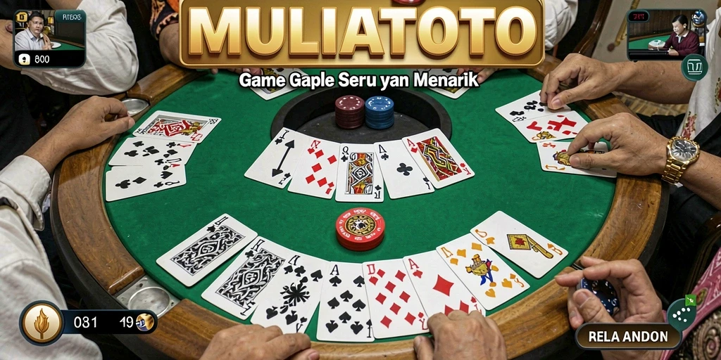 Screenshot gameplay MULIATOTO menampilkan suasana seru permainan Gaple.