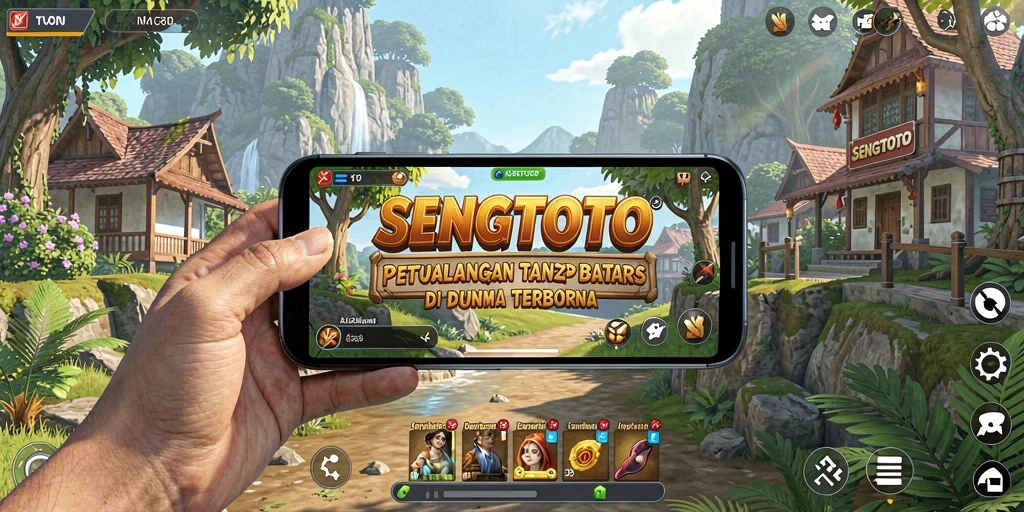 Gameplay SENGTOTO yang menampilkan petualangan dan eksplorasi dunia terbuka.