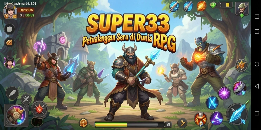 Menampilkan aksi seru dalam pertempuran RPG yang mendebarkan.