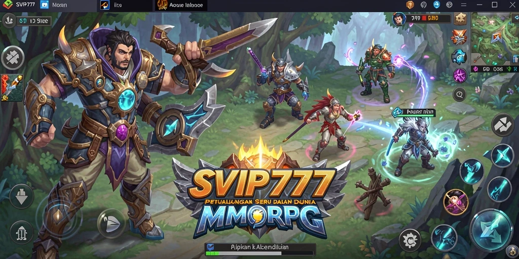 Tampilan seru gameplay SVIP777 dengan aksi beragam karakter.